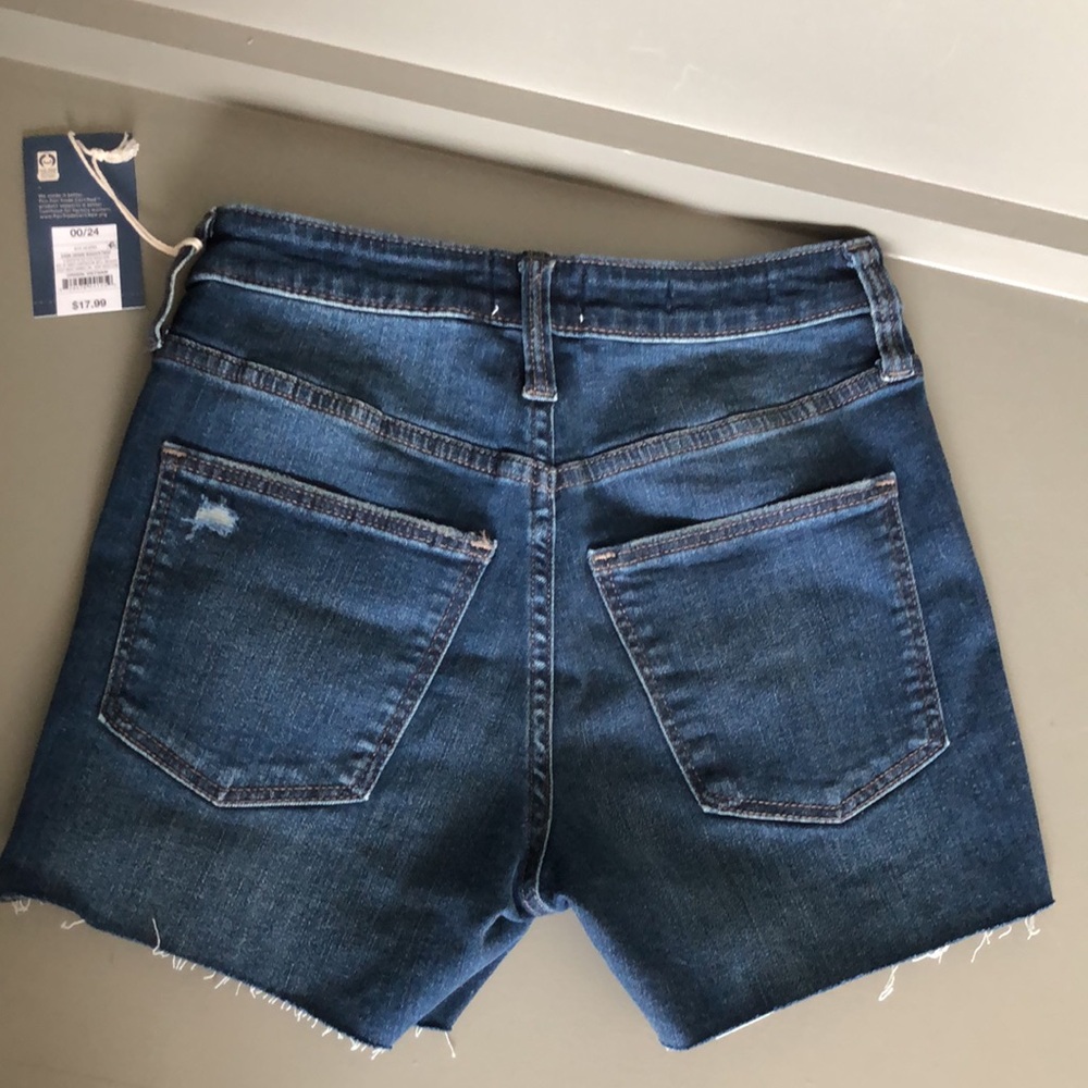 NWT MIDI HIGH RISE DENIM SHORTS - Picture 5 of 5